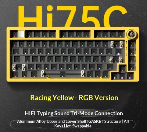 Tri-Mode Mechanical Keyboard Custom Kit with RGB Lighting, Kwzki Electronics
