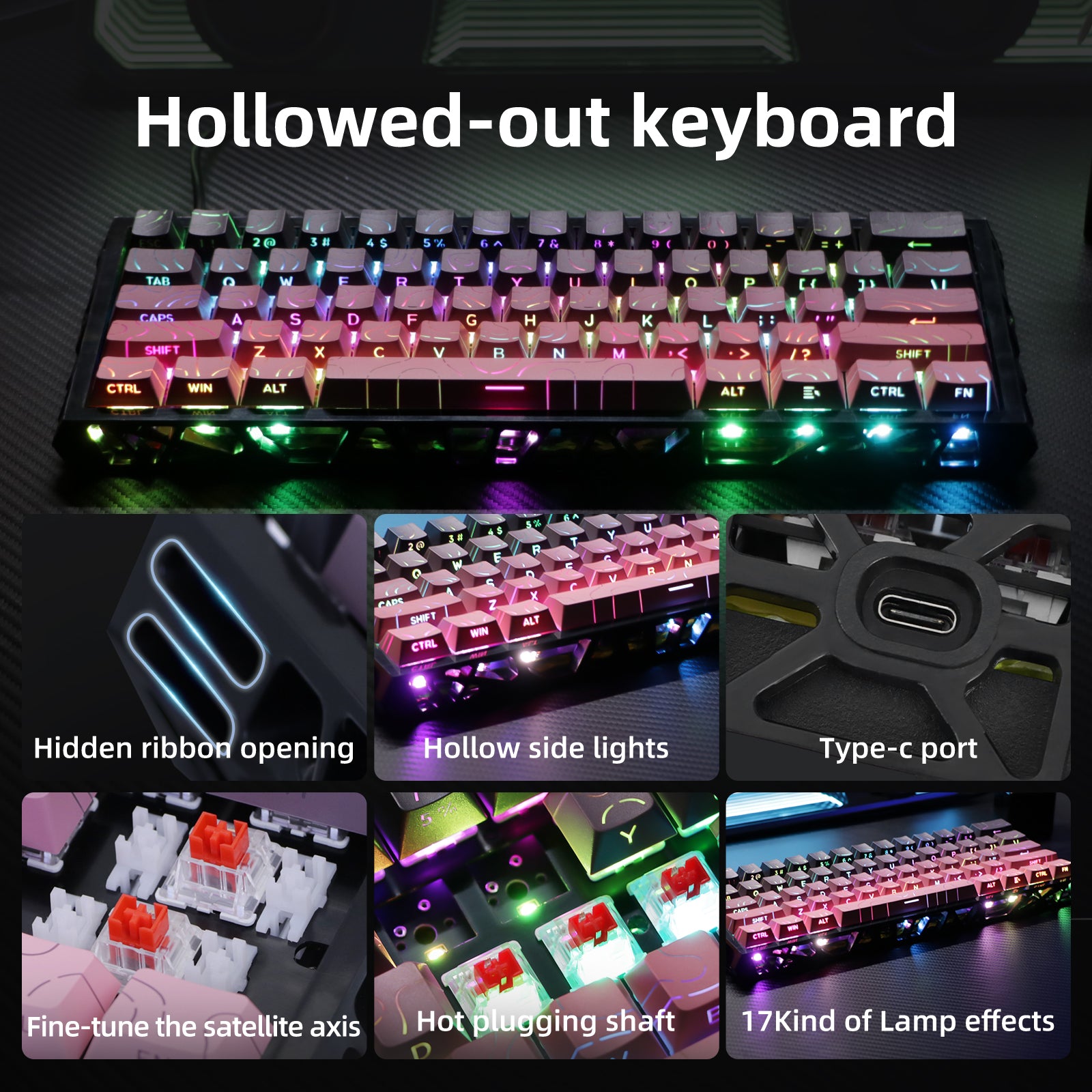 Kwzki Electronics Hollow Single-Mode Mechanical Keyboard