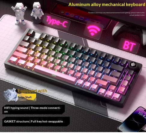 Tri-Mode Mechanical Keyboard Custom Kit with RGB Lighting, Kwzki Electronics